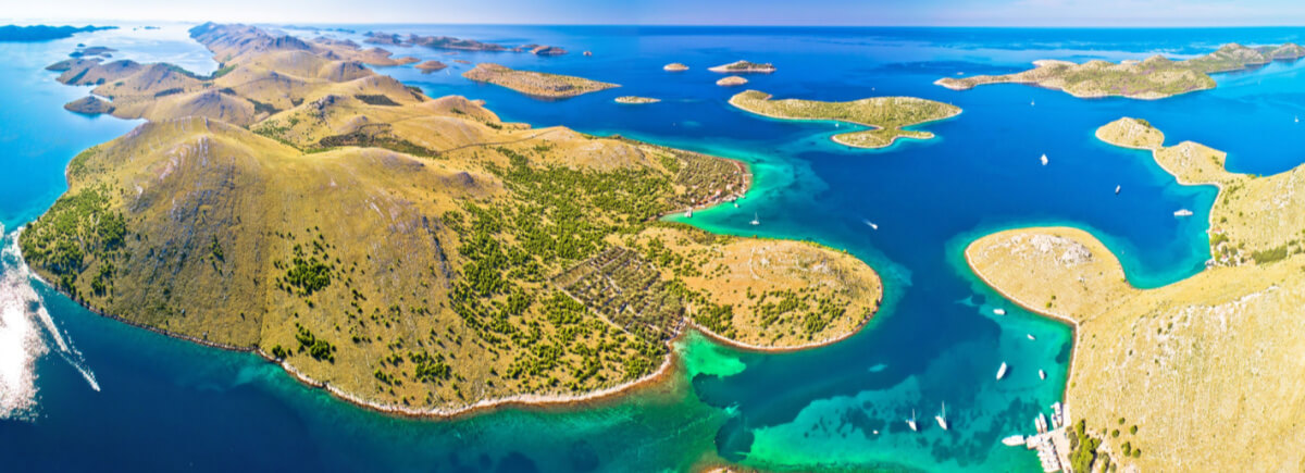 Kornati islands and islets stretching out as far as the eye can see